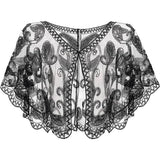 SEQUIN LACE EVENING SHAWL PARTY FORMAL WRAP_CWMM8953