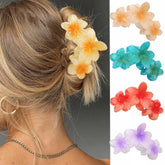 PLUMERIA FLOWER LARGE HAIR CLAW ELEGANT UPDO CLIP_CWAHA1064