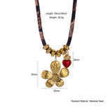 OCEAN ROPE NECKLACE WITH STARFISH FISH CHARMS_CWMM8813