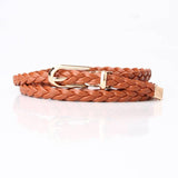 Fashionable Ladies Weave Thin Waist Belts