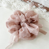 Oversized Chiffon Ribbon Scrunchie Hair Tie Women_Cwaha07537