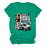 JUST A SMALL TOWN GIRL PRINT T SHIRT LOOSE FIT_CWTTS1525
