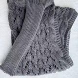 Cwasc1793_Twisted Hollow Long Sleeve Shawl Collar Scarf