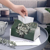 NEW CANGLING GREEN LEATHER TISSUE BOX CAR MOUNT_CWMM2257
