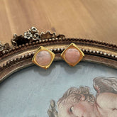 ADVANCED PINK RESIN EARRINGS AND EARRINGS_CWAJE1352