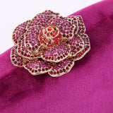 FASHION FLOWER DIAMOND SHOULDER BAG CLUTCH BAG_CWAB0601