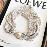 Pearl Magnetic Skinny Silk Neck Scarf_Cwasc03931