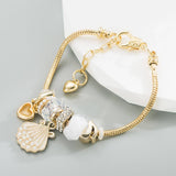GOLD ALLOY ADJUSTABLE PEARL SHELL BRACELET_CWMM8501