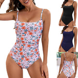Womens Printed Bikini One-Piece Swimsuit