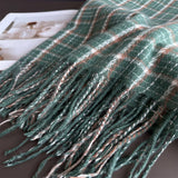 Vintage Plaid Winter Cashmere Feel Tassel Scarf_Cwasc03259