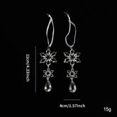 CLEAR ACRYLIC SNOWFLAKE CRYSTAL ICICLE SET DECOR_CWMM9682