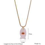 MINIMAL FISH PENDANT NECKLACE FOR BEACH_CWMM7524