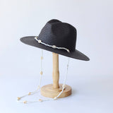 SUMMER SHELL CHAIN SUN HAT FOR WOMEN_CWAH3427