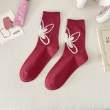 CUTE CARTOON PATTERN PURE COTTON MID CALF SOCKS_CWMS0539