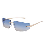 FASHION FRAMELESS DIAMOND CUT SUNGLASSES_CWASG0658