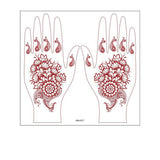 REALISTIC HENNA TATTOO STICKERS BROWN RED LACE_CWMM8361