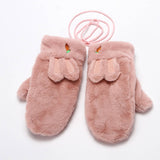 Winter Cute Rabbit Halter Full Finger Gloves_Cwag0258