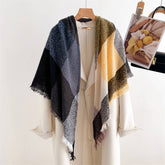 COLORFUL PLAID TASSEL SCARF FOR FALL WINTER_CWASC2764