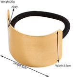 MINIMALIST BRUSHED METAL HAIR TIE FOR WOMEN_CWAHA6251