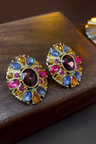 MULTICOLOR GEM DECKED EARRINGS_CWAJE0333