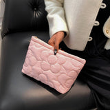 Winter Simple Flower Cotton Cosmetic Bag_Cwab4401