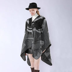 SMALL NEW FASHION FISH PATTERN WARM SHAWL_CWMM2100