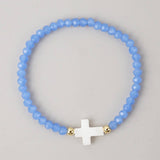 CROSS COLORED CRYSTAL HANDMADE BRACELET_CWMM3819