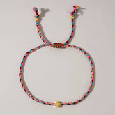 DIY HANDMADE FOUR COLOR COTTON CROSS BRACELET_CWMM3800