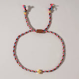DIY HANDMADE FOUR COLOR COTTON CROSS BRACELET_CWMM3800
