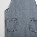 COTTON CANVAS WASHED DENIM APRON WITH POCKETS_CWMM3296