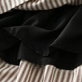 A LINE MID LENGTH STRIPED FLOWER BUD LANTERN SKIRT_CWBMS0298