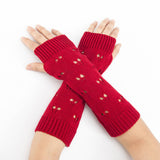 Warm Heart Knitted Wool Gloves_Cwag0095