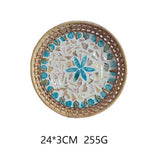 HAND WOVEN RATTAN DESSERT CREATIVE FRUIT PLATE_CWMM4532