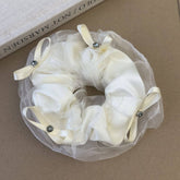 FLUFFY RHINESTONE BOW HAIR TIE_CWAHA0943