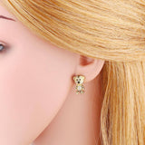 DIAMOND STUDDED TIGER EARRINGS_CWAJE1009