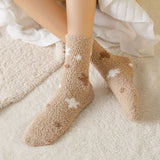 CHRISTMAS STAR PATTERN COZY SOCKS_CWMS0206
