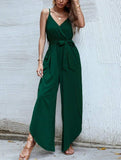 CAMISOLE V NECK SOLID COLOR WIDE LEG JUMPSUIT_CWSJS0564