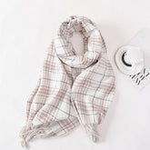 Vintage Stripe Knit Scarf Unisex Winter Wrap