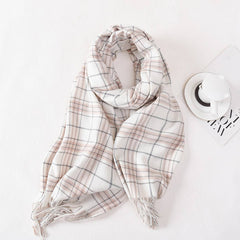 Vintage Stripe Knit Scarf Unisex Winter Wrap