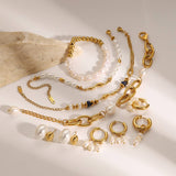 ELEGANT PEARL BRACELET AND STUD EARRINGS SET_CWAJE4621