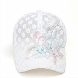 SUMMER LACE FLORAL MESH BASEBALL CAP CWAH1533