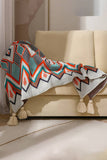 SOFT COZY KNIT SOFA BLANKET FRINGED SHAWL_CWASC0155