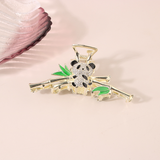 METAL BAMBOO BUTTERFLY HAIR CLAW CHIC BUN CLIP_CWAHA0500