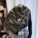 Ethnic Style Double-Sided Printed Tassel Scarf_Cwasc1474