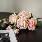 Vintage Burnt Edge Rose Bouquet For Home Decor_Cwmm6568