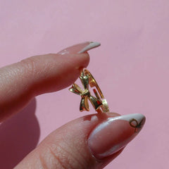 CREATIVE PAINTED DESIGN BOW RING_CWMM5531