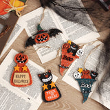 INS STYLE PAINTED PUMPKIN BAT WOOD HANGING_CWAJE05361