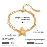 DESIGNER 18K GOLD STAR BRACELET WITH WHITE ZIRCON_CWAJE4714