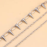 HIP HOP PUNK METAL RIVET MULTI LAYER PANTS CHAIN_CWMM0677