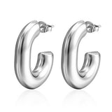 Women Luxury Hypoallergenic Thick Ring Earrings